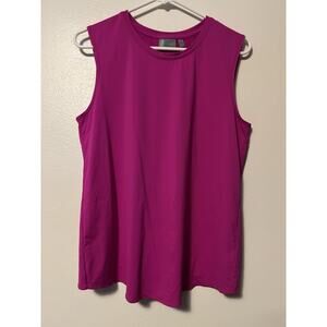Athleta Sunlover UPF Tulip Split Back Tank Fuschia Size Medium Gym Workout